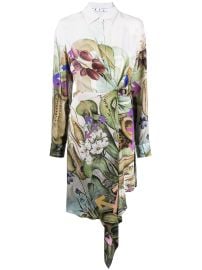 Off-White botanical-print Shirt Dress at Farfetch